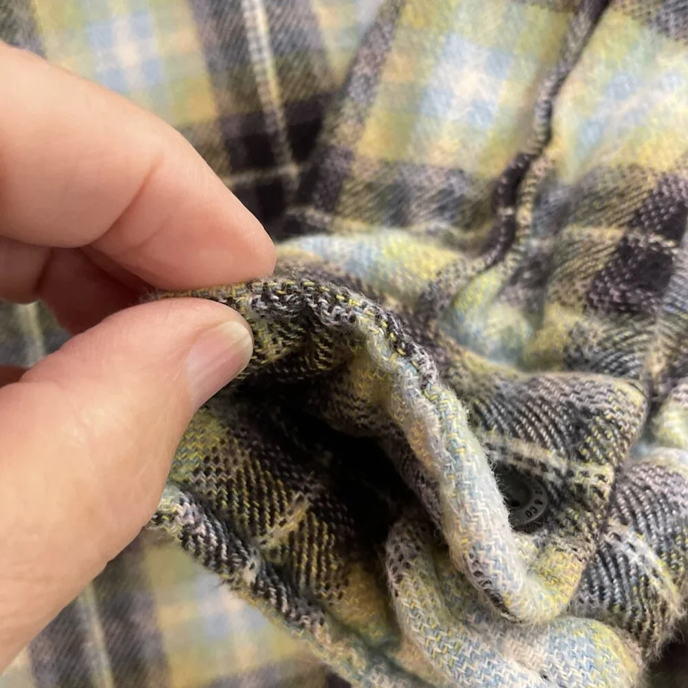 Levis Plaid Relaxed Fit Flannel Long Sleeve Button up Shirt‎ Men’s Sz S Green